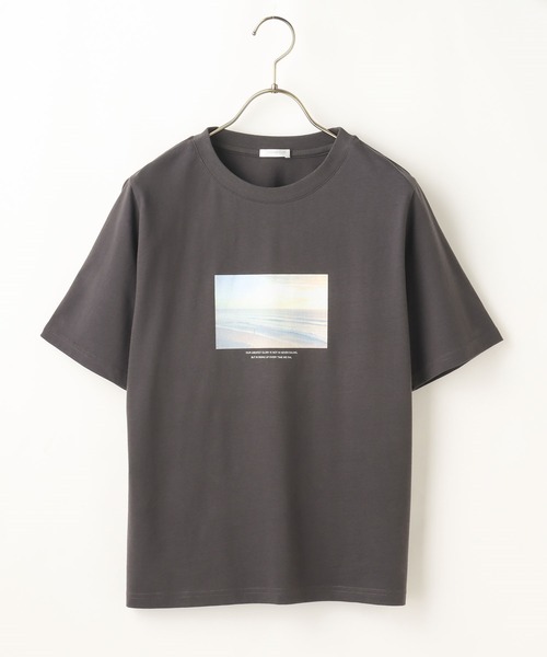 Honeys（ハニーズ）の「半袖フォトＴシャツ（Tシャツ/カットソー・レディース・スミクロ/ミント/ラベンダー/ホワイト/ベージュ・LL/S/M/L）」の7枚目の写真