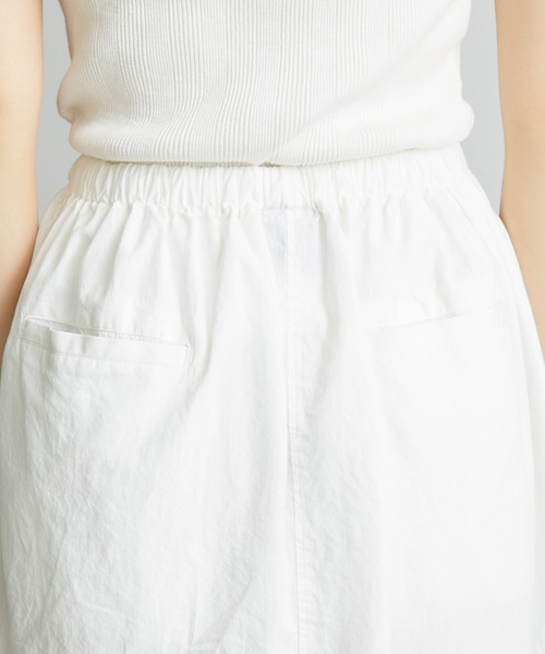 note et silence （ノートエシロンス）の「●FINX100/2ブロード　デカタックスカート（スカート・レディース・ホワイト/ネイビー/ストライプ・FREE）」の21枚目の写真