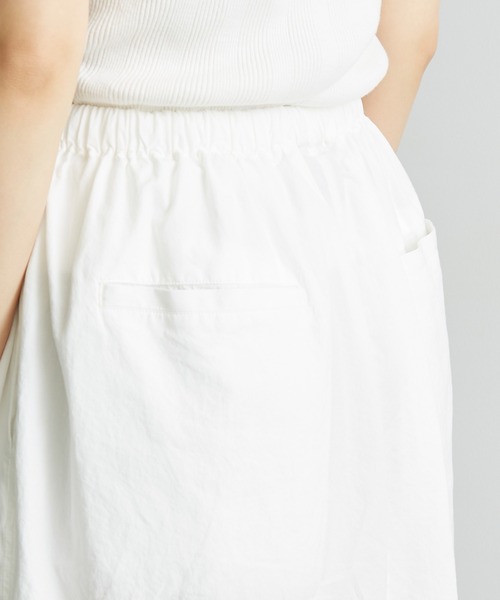 note et silence （ノートエシロンス）の「●FINX100/2ブロード　デカタックスカート（スカート・レディース・ホワイト/ネイビー/ストライプ・FREE）」の22枚目の写真