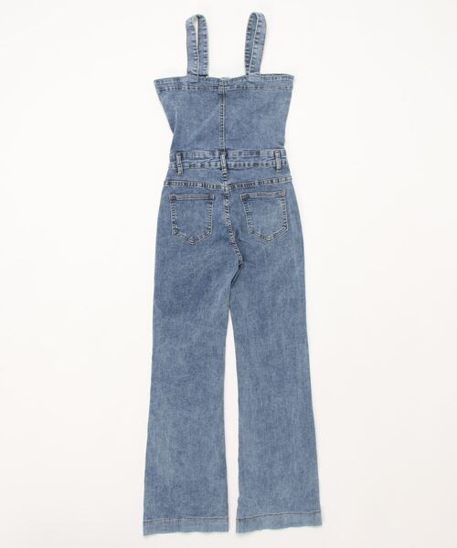 SpRay（スプレイ）の「ストレッチＤＥＮＩＭフレアサロペット（サロペット/オーバーオール・レディース・ライトブルー/ブルー・FREE）」の11枚目の写真