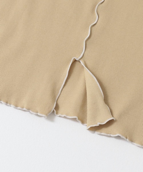 UR Lab.（アーバンリサーチラボ）の「配色メロートップス（Tシャツ/カットソー・レディース・ブラック/モカ/ベージュ・FREE）」の9枚目の写真