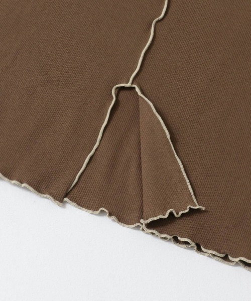 UR Lab.（アーバンリサーチラボ）の「配色メロートップス（Tシャツ/カットソー・レディース・ブラック/モカ/ベージュ・FREE）」の5枚目の写真