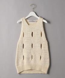 <TheOpen Product>カットアウトノースリーブニット