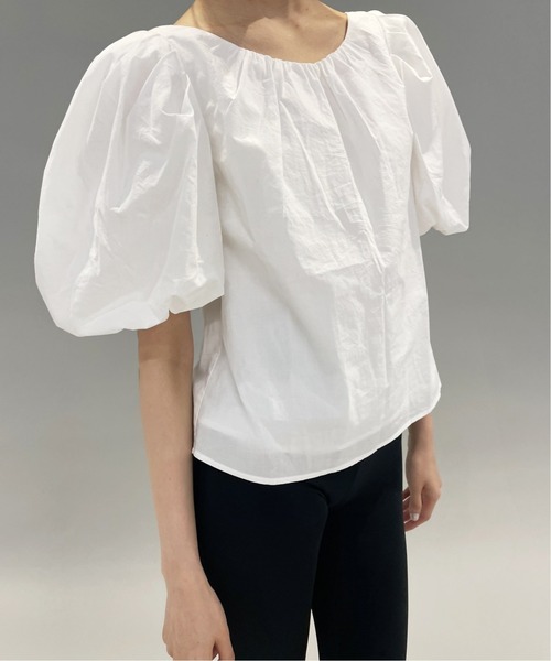 最終！EDIT.FOR LULU VIVIANO チュールパフスリーブTシャツ VIVIANO / ヴィヴィアーノ】Tulle Layered Puff Sleeve Tシャツ