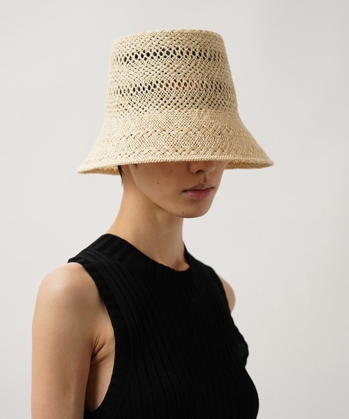 La Maison de Lyllis（メゾンドリリス）の「BACHI バチ / La Maison de Lyllis 2212003 メゾンドリリス（ハット・レディース・ブラック/モスグリーン/ブラウン系その他/キナリ・57cm）」の5枚目の写真