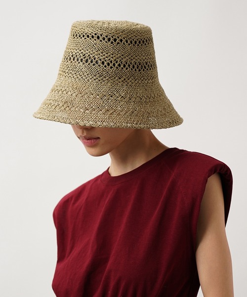 La Maison de Lyllis（メゾンドリリス）の「BACHI バチ / La Maison de Lyllis 2212003 メゾンドリリス（ハット・レディース・ブラック/モスグリーン/ブラウン系その他/キナリ・57cm）」の17枚目の写真