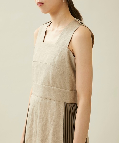 city（シティ）の「【CITY】サイドプリーツサロペットワンピース（ワンピース・レディース・ブラック/ベージュ/ホワイト・2/1）」の11枚目の写真