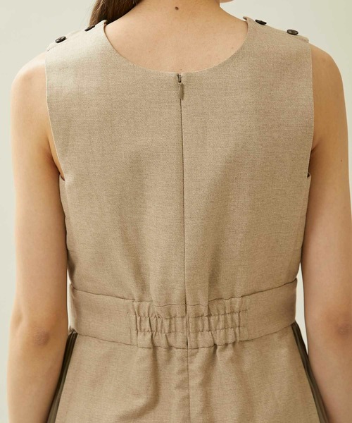 city（シティ）の「【CITY】サイドプリーツサロペットワンピース（ワンピース・レディース・ブラック/ベージュ/ホワイト・2/1）」の14枚目の写真