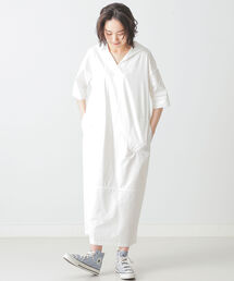 BEAMS LIGHTS | BEAMS LIGHTS / コットン セーラーカラー ワンピース(ワンピース)