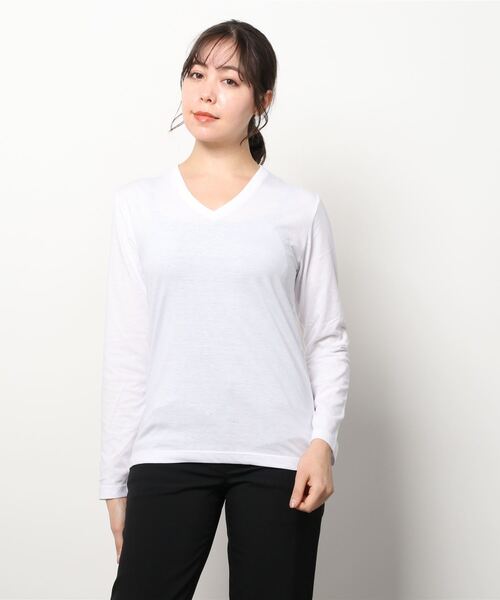 INNOCENT(イノセント)の「『RDS』天竺 長袖Tシャツ(Tシャツ/カットソー・レディース・ホワイト/ブラック/ネイビー/グレー・MEDIUM/LARGE/X-LARGE)」の2枚目の写真
