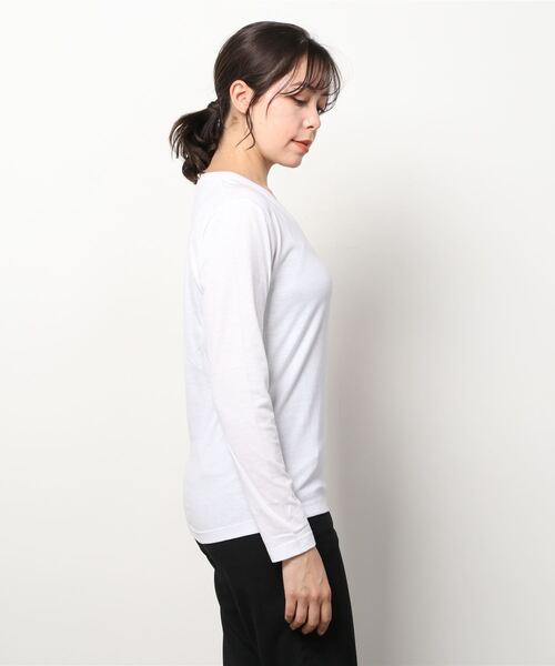 INNOCENT(イノセント)の「『RDS』天竺 長袖Tシャツ(Tシャツ/カットソー・レディース・ホワイト/ブラック/ネイビー/グレー・MEDIUM/LARGE/X-LARGE)」の5枚目の写真
