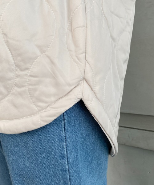 moment+（モーメントプラス）の「キルティングCPOブルゾン(裏地付き)（カバーオール・レディース・ブラック/アイボリー/カーキブラウン・M/L）」の14枚目の写真