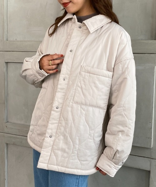 moment+（モーメントプラス）の「キルティングCPOブルゾン(裏地付き