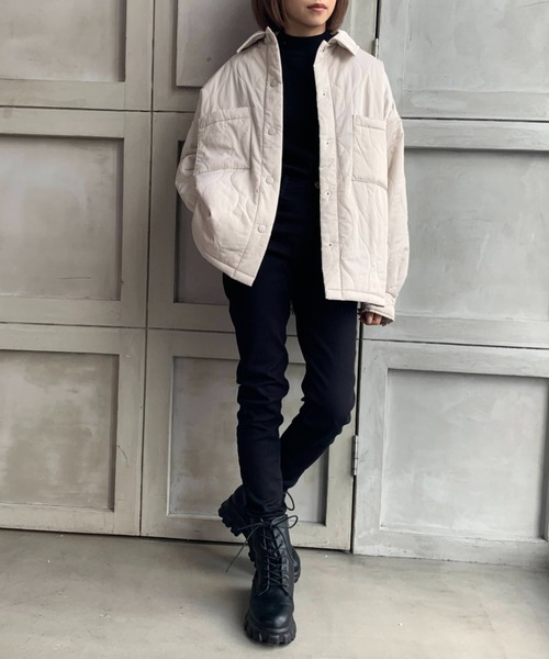 moment+（モーメントプラス）の「キルティングCPOブルゾン(裏地付き
