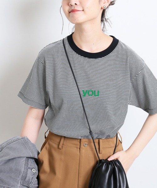 SLOBE IENA(スローブイエナ)の「《追加2》you5/S TEE【手洗い可能】◆(Tシャツ/カットソー・レディース・ブラック系その他・FREE)」の1枚目の写真