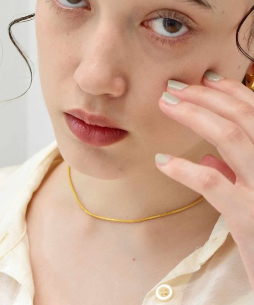 LHME（エルエイチエムイー）の「LHME 100%PURE!!!ベネチアンチェーンチョーカー/サージカルステンレス316L（金属アレルギー対応）（ネックレス・レディース・シルバー/ゴールド・39cm/50cm/45cm）」の2枚目の写真