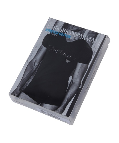 EMPORIO ARMANI(エンポリオアルマーニ)の「EMPORIO ARMANI エンポリオ アルマーニ / EAGLE STRETCH COTTON メンズ Vネック 半袖 Tシャツ(Tシャツ/カットソー・メンズ・ホワイト/ブラック・SMALL/MEDIUM/LARGE/X-LARGE)」の6枚目の写真
