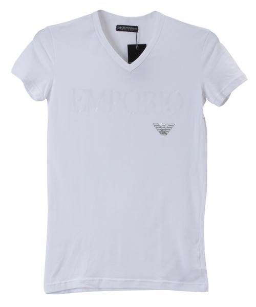 EMPORIO ARMANI(エンポリオアルマーニ)の「EMPORIO ARMANI エンポリオ アルマーニ / EAGLE STRETCH COTTON メンズ Vネック 半袖 Tシャツ(Tシャツ/カットソー・メンズ・ホワイト/ブラック・SMALL/MEDIUM/LARGE/X-LARGE)」の7枚目の写真