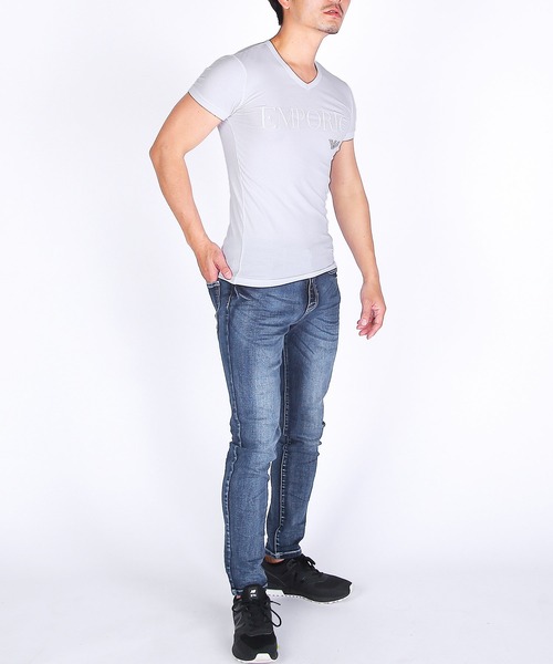 EMPORIO ARMANI(エンポリオアルマーニ)の「EMPORIO ARMANI エンポリオ アルマーニ / EAGLE STRETCH COTTON メンズ Vネック 半袖 Tシャツ(Tシャツ/カットソー・メンズ・ホワイト/ブラック・SMALL/MEDIUM/LARGE/X-LARGE)」の10枚目の写真