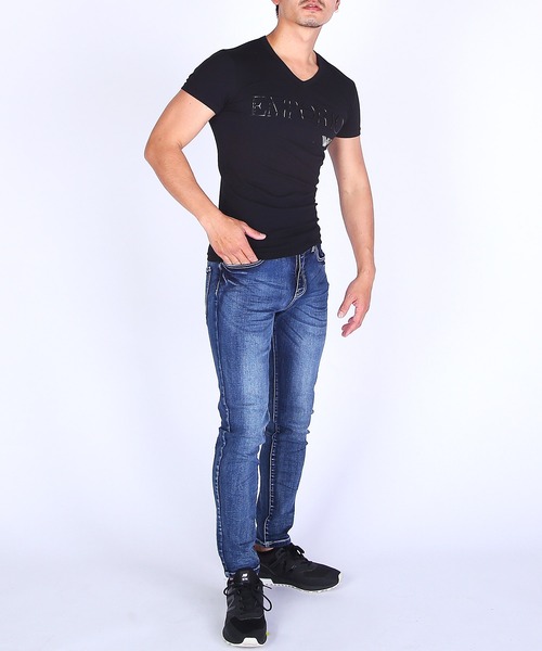 EMPORIO ARMANI(エンポリオアルマーニ)の「EMPORIO ARMANI エンポリオ アルマーニ / EAGLE STRETCH COTTON メンズ Vネック 半袖 Tシャツ(Tシャツ/カットソー・メンズ・ホワイト/ブラック・SMALL/MEDIUM/LARGE/X-LARGE)」の14枚目の写真