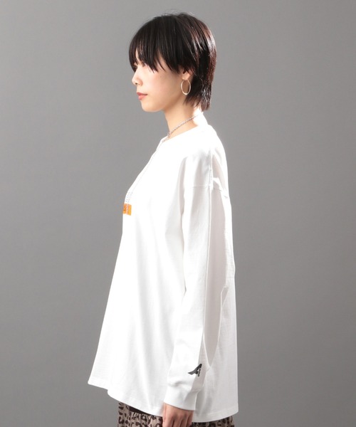 AVIREX（アヴィレックス）の「【AVIREX FLYER'S】ロングスリーブティーシャツ リーコン/ L/S T-SHIRT RECON（Tシャツ/カットソー・レディース・ブラック/オフホワイト/オレンジ・FREE）」の5枚目の写真