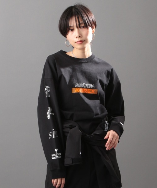 AVIREX（アヴィレックス）の「【AVIREX FLYER'S】ロングスリーブティーシャツ リーコン/ L/S T-SHIRT RECON（Tシャツ/カットソー・レディース・ブラック/オフホワイト/オレンジ・FREE）」の14枚目の写真