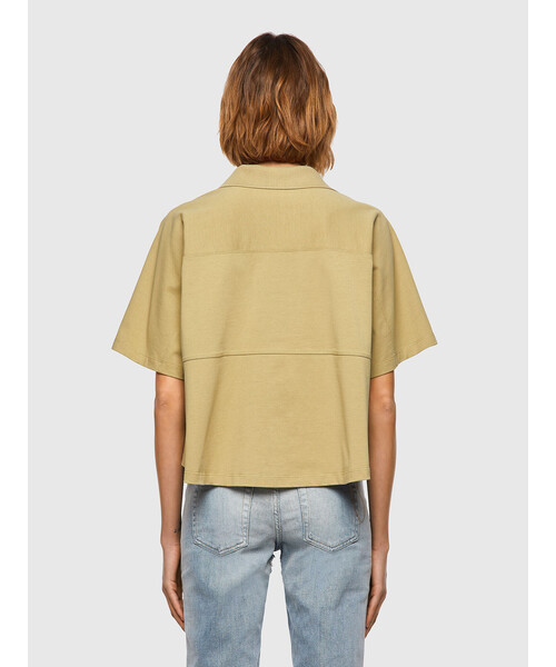 DIESEL（ディーゼル）の「レディース サステナブル 襟付き カットソー 半袖 ポロシャツ（シャツ/ブラウス・レディース・ブラック/ホワイト/カーキ・SMALL/X-SMALL/MEDIUM/LARGE）」の9枚目の写真