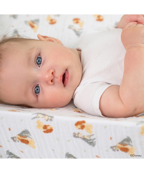 aden + anais essentials（エイデンアンドアネイエッセンシャルズ）の「スワドル 4枚入り｜ディズニーベビーコレクション（おくるみ・キッズ・ライトピンク/ホワイト×ライトグレー/インディゴブルー/ホワイト×ブラウン/ホワイト×グリーン/ベビーピンク・FREE）」の22枚目の写真