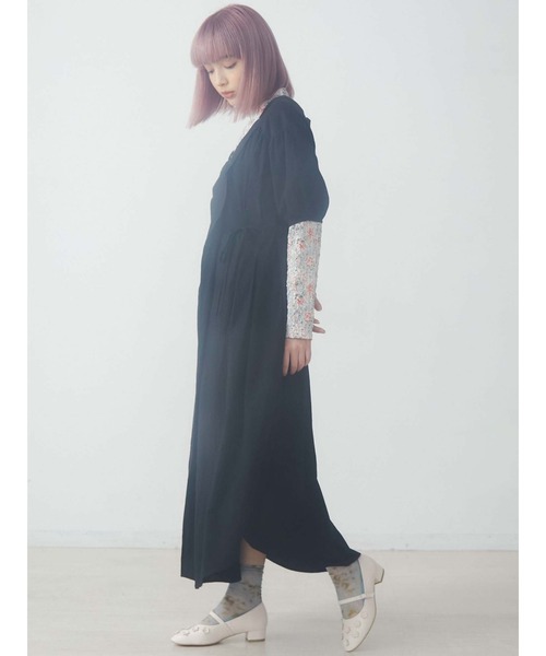 merry jenny（メリージェニー）の「flowerワンストラップシューズ（パンプス・レディース・ブラック/アイボリー・MEDIUM/LARGE）」の14枚目の写真