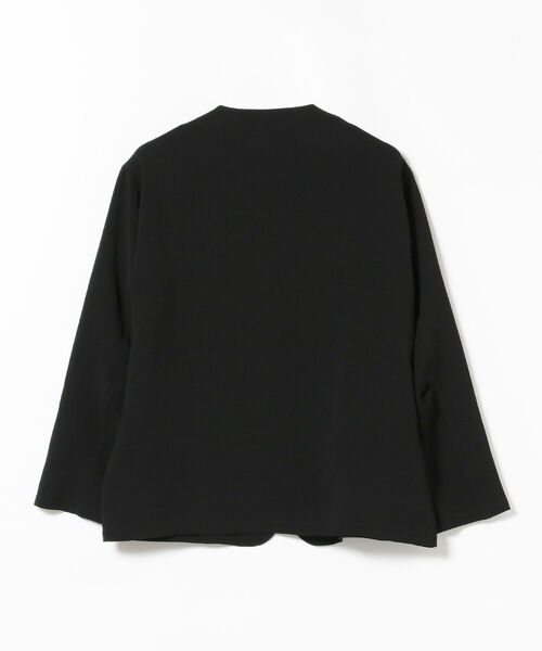 BEAMS LIGHTS（ビームスライツ）の「BEAMS LIGHTS / ハイストレッチ カーディガン ジャケット (セットアップ対応)（ノーカラージャケット・メンズ・ブラック/ネイビー・SMALL/MEDIUM/LARGE）」の5枚目の写真