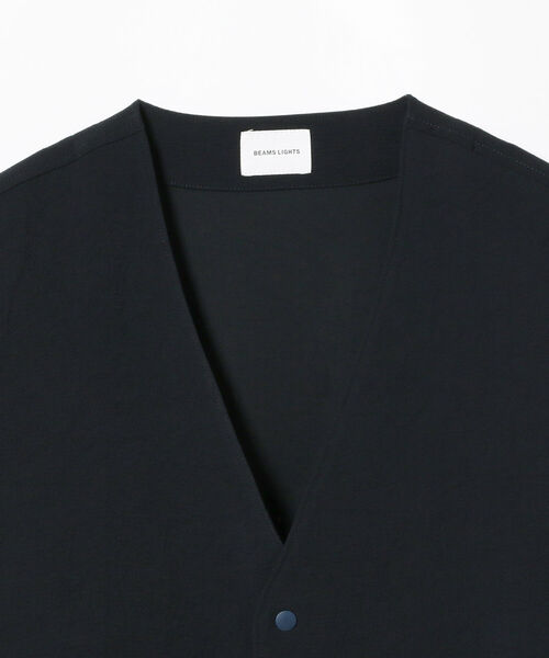 BEAMS LIGHTS（ビームスライツ）の「BEAMS LIGHTS / ハイストレッチ カーディガン ジャケット (セットアップ対応)（ノーカラージャケット・メンズ・ブラック/ネイビー・SMALL/MEDIUM/LARGE）」の7枚目の写真