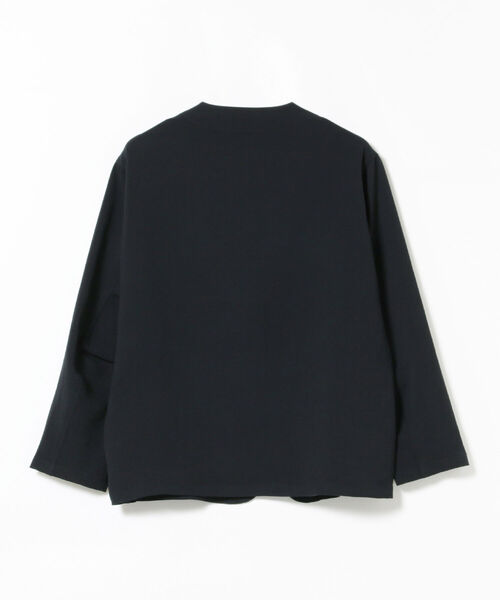 BEAMS LIGHTS（ビームスライツ）の「BEAMS LIGHTS / ハイストレッチ カーディガン ジャケット (セットアップ対応)（ノーカラージャケット・メンズ・ブラック/ネイビー・SMALL/MEDIUM/LARGE）」の10枚目の写真