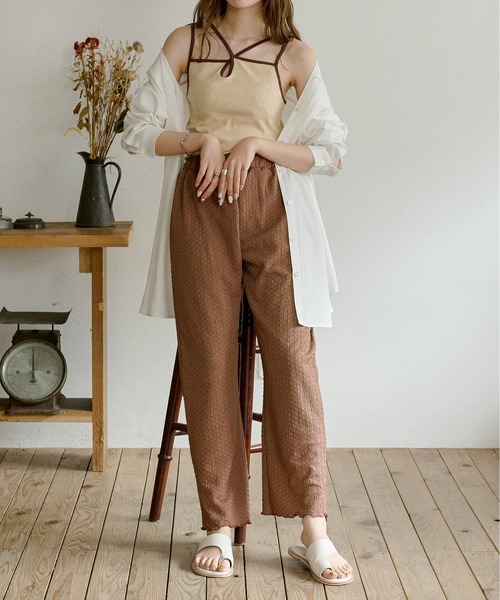 Ambre Neige（アンブルネージュ）の「クロスキャミソール／【WEB/EC限定商品】（キャミソール・レディース・ホワイト/ライトベージュ・FREE）」の8枚目の写真