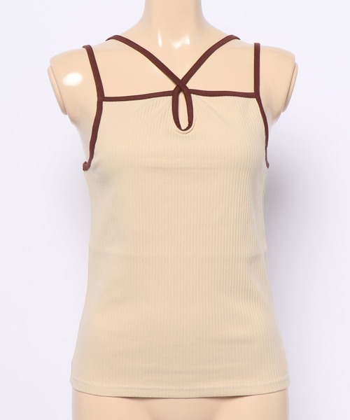 Ambre Neige（アンブルネージュ）の「クロスキャミソール／【WEB/EC限定商品】（キャミソール・レディース・ホワイト/ライトベージュ・FREE）」の13枚目の写真