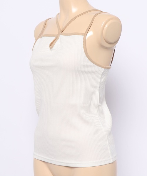 Ambre Neige（アンブルネージュ）の「クロスキャミソール／【WEB/EC限定商品】（キャミソール・レディース・ホワイト/ライトベージュ・FREE）」の11枚目の写真