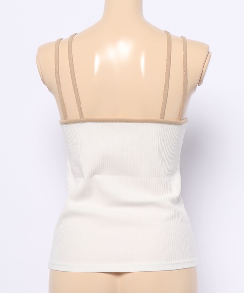 Ambre Neige（アンブルネージュ）の「クロスキャミソール／【WEB/EC限定商品】（キャミソール・レディース・ホワイト/ライトベージュ・FREE）」の12枚目の写真
