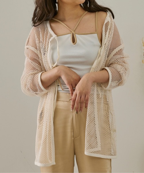 Ambre Neige（アンブルネージュ）の「クロスキャミソール／【WEB/EC限定商品】（キャミソール・レディース・ホワイト/ライトベージュ・FREE）」の15枚目の写真