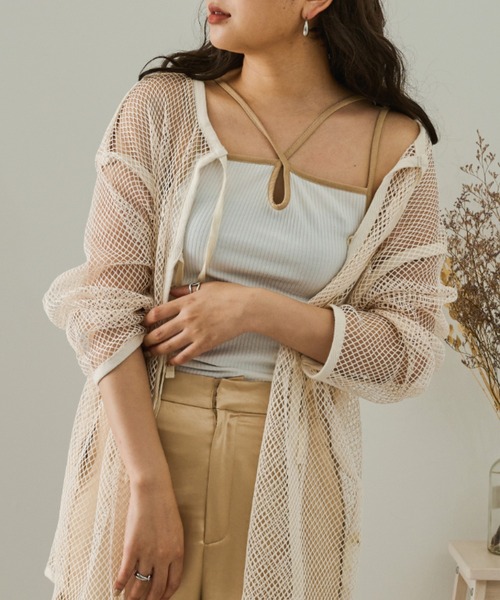 Ambre Neige（アンブルネージュ）の「クロスキャミソール／【WEB/EC限定商品】（キャミソール・レディース・ホワイト/ライトベージュ・FREE）」の14枚目の写真