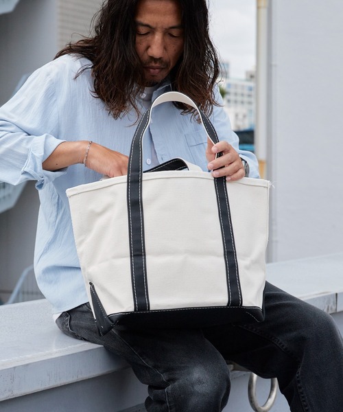 L.L.Bean(エルエルビーン)の「L.L.Bean/エル・エル・ビーン Boat and Tote Med 112636 トートバッグ コットンキャンバス(トートバッグ・メンズ・ブラック/ダークグリーン/ネイビー/レッド/ブルー/グリーン/ブラウン/イエロー/グレー/ベージュ系/オリーブ/ライトブルー・ONE SIZE)」の15枚目の写真