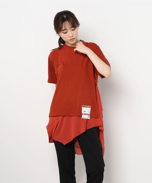 Maison MIHARA YASUHIRO(メゾンミハラヤスヒロ)の「【Maison MIHARA YASUHIRO】ブラウスコンバインドTシャツ/Blouse Combined T-shirt(Tシャツ/カットソー・レディース・ブラック/オレンジ・38/36/40)」の17枚目の写真