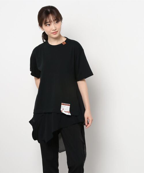 Maison MIHARA YASUHIRO(メゾンミハラヤスヒロ)の「【Maison MIHARA YASUHIRO】ブラウスコンバインドTシャツ/Blouse Combined T-shirt(Tシャツ/カットソー・レディース・ブラック/オレンジ・38/36/40)」の18枚目の写真
