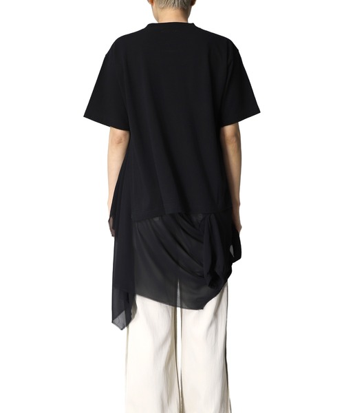 Maison MIHARA YASUHIRO(メゾンミハラヤスヒロ)の「【Maison MIHARA YASUHIRO】ブラウスコンバインドTシャツ/Blouse Combined T-shirt(Tシャツ/カットソー・レディース・ブラック/オレンジ・38/36/40)」の6枚目の写真
