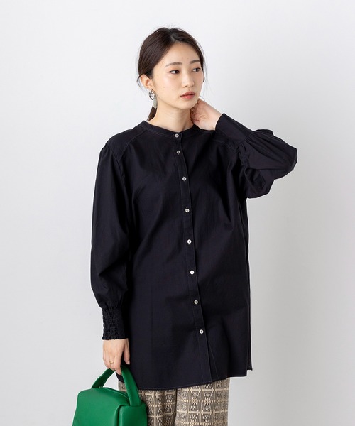 hunch(ハンチ)の「綿100% オーガニックコットンツイル 前後2WAY シャツチュニック(シャツ/ブラウス・レディース・ブラック/ベージュ/オフホワイト・FREE)」の16枚目の写真