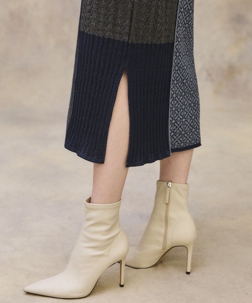 PUBLIC TOKYO（パブリックトウキョウ）の「ブロッキングジャガードニットスカート（スカート・レディース・ブラック/ネイビー・FREE）」の22枚目の写真