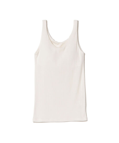 BEAMS HEART(ビームスハート)の「BEAMS HEART / カップ付き リブタンクトップ(タンクトップ・レディース・チャコールグレー/ブラック/オフホワイト・FREE)」の1枚目の写真