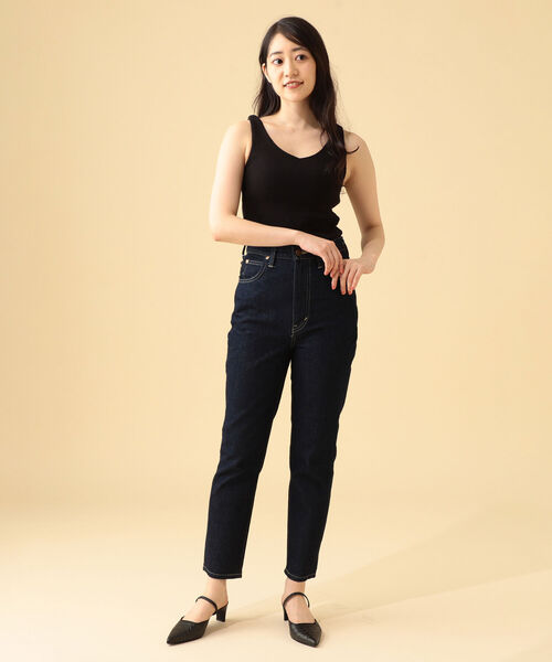 BEAMS HEART(ビームスハート)の「BEAMS HEART / カップ付き リブタンクトップ(タンクトップ・レディース・チャコールグレー/ブラック/オフホワイト・FREE)」の5枚目の写真