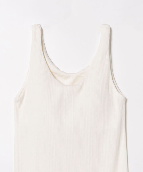 BEAMS HEART(ビームスハート)の「BEAMS HEART / カップ付き リブタンクトップ(タンクトップ・レディース・チャコールグレー/ブラック/オフホワイト・FREE)」の8枚目の写真