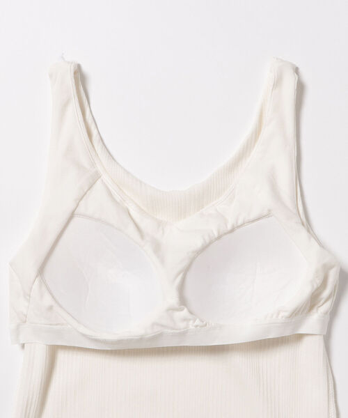 BEAMS HEART(ビームスハート)の「BEAMS HEART / カップ付き リブタンクトップ(タンクトップ・レディース・チャコールグレー/ブラック/オフホワイト・FREE)」の9枚目の写真