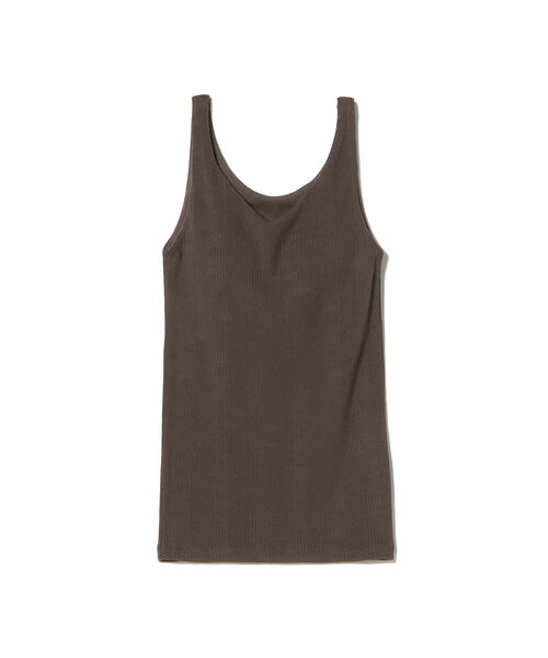 BEAMS HEART(ビームスハート)の「BEAMS HEART / カップ付き リブタンクトップ(タンクトップ・レディース・チャコールグレー/ブラック/オフホワイト・FREE)」の12枚目の写真