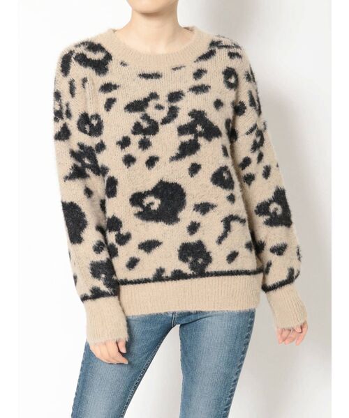 GYDA(ジェイダ)の「レオパードラインシャギーニットTOPS(ニット/セーター・レディース・アイボリー/ベージュ・FREE)」の14枚目の写真